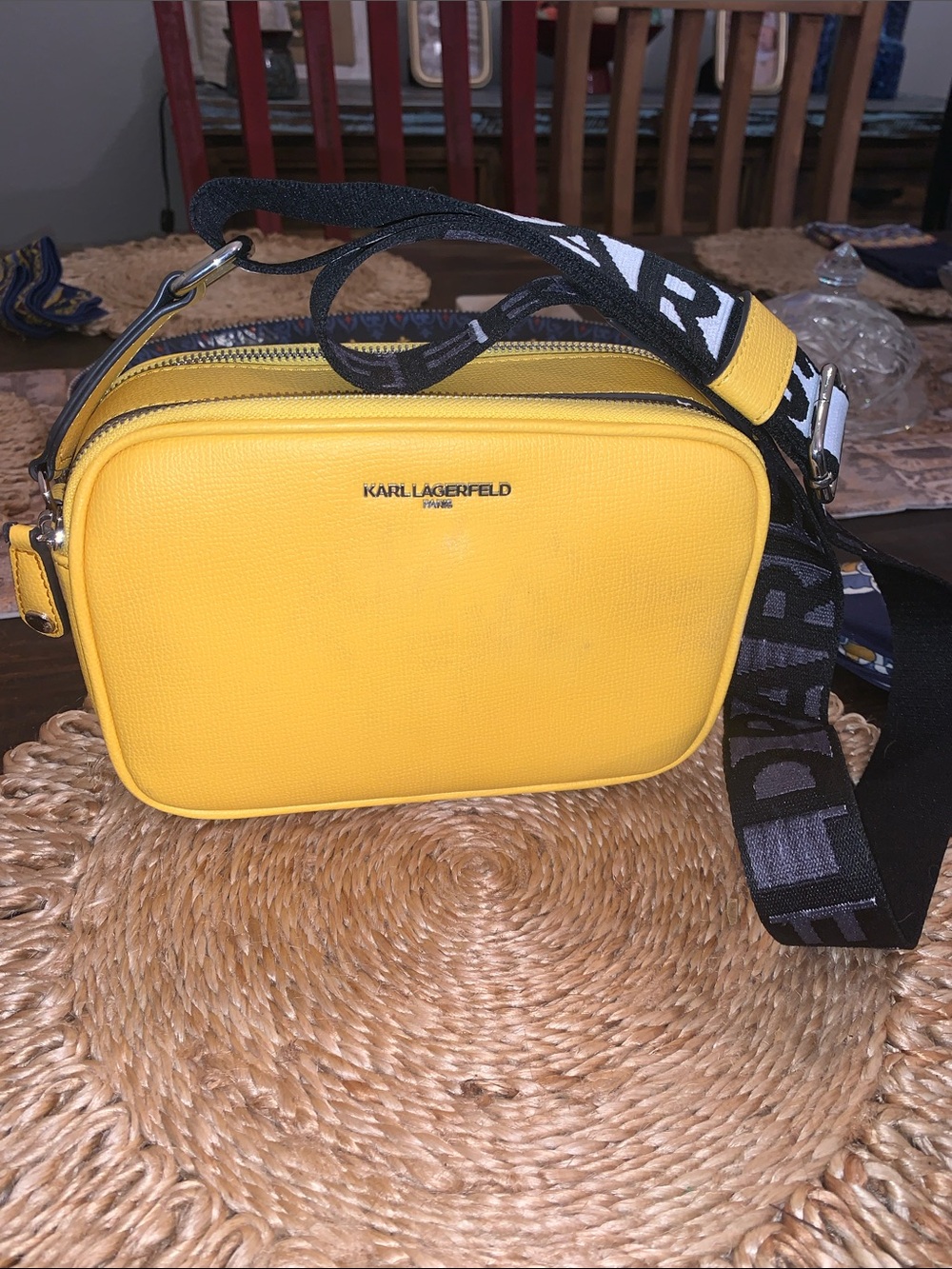 Karl Lagerfeld Paris Maybelle Crossbody Camera Bag in Dandelion Yellow